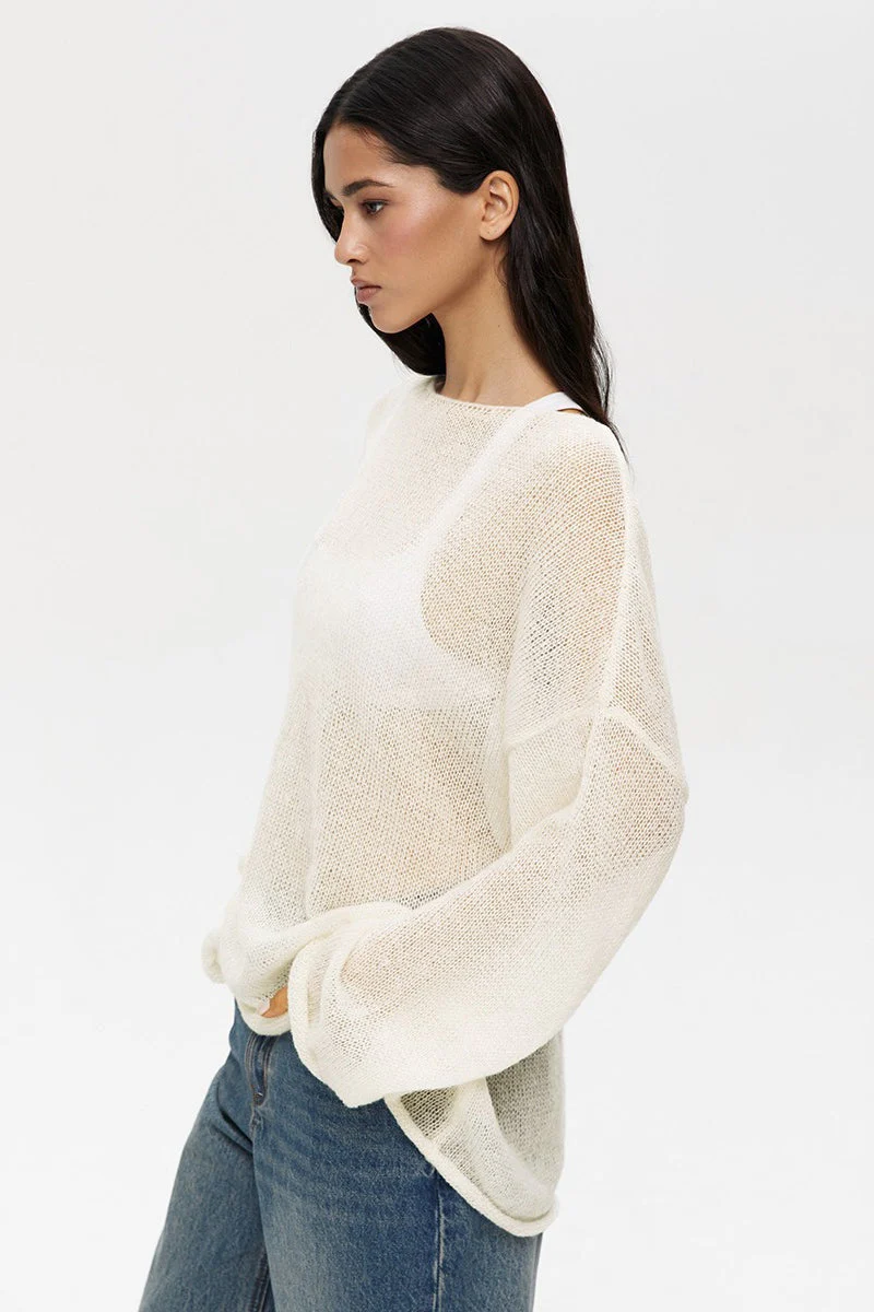 Lightweight See Through Knit Blouse - Image 10