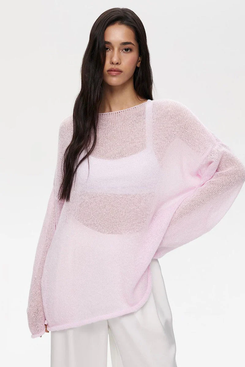 Lightweight See Through Knit Blouse - Image 6