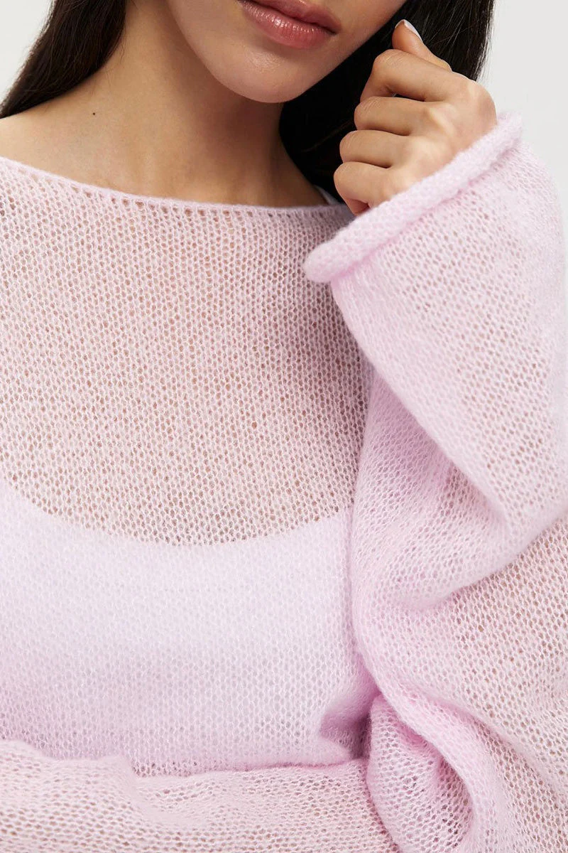 Lightweight See Through Knit Blouse - Image 7