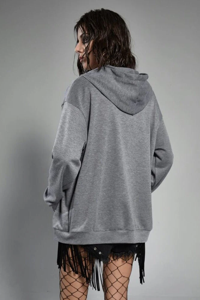Oversized Eagle Print Hoodie - Image 5
