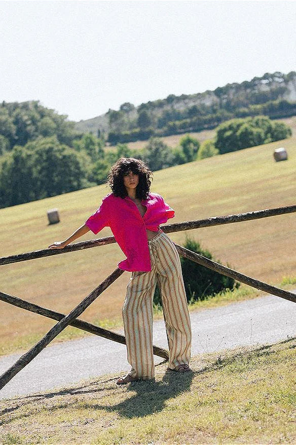 Loose Fit Striped Casual Pants - Image 2