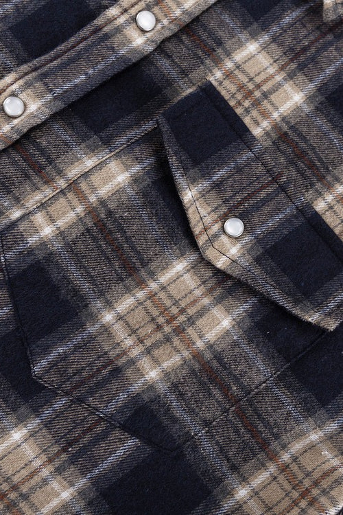 Boyfriend Style Plaid Shirt Blouse - Image 4