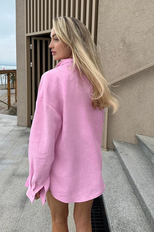 Casual Long Sleeve Shirt Blouse - Image 3