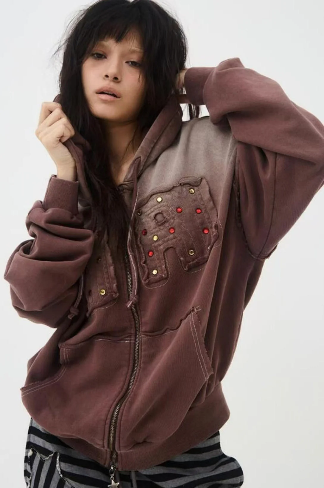 Vintage Washed Gradient Hoodie - Image 4