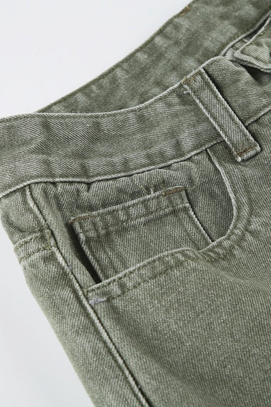 Distressed Bell Bottom Denim Jeans - Image 4