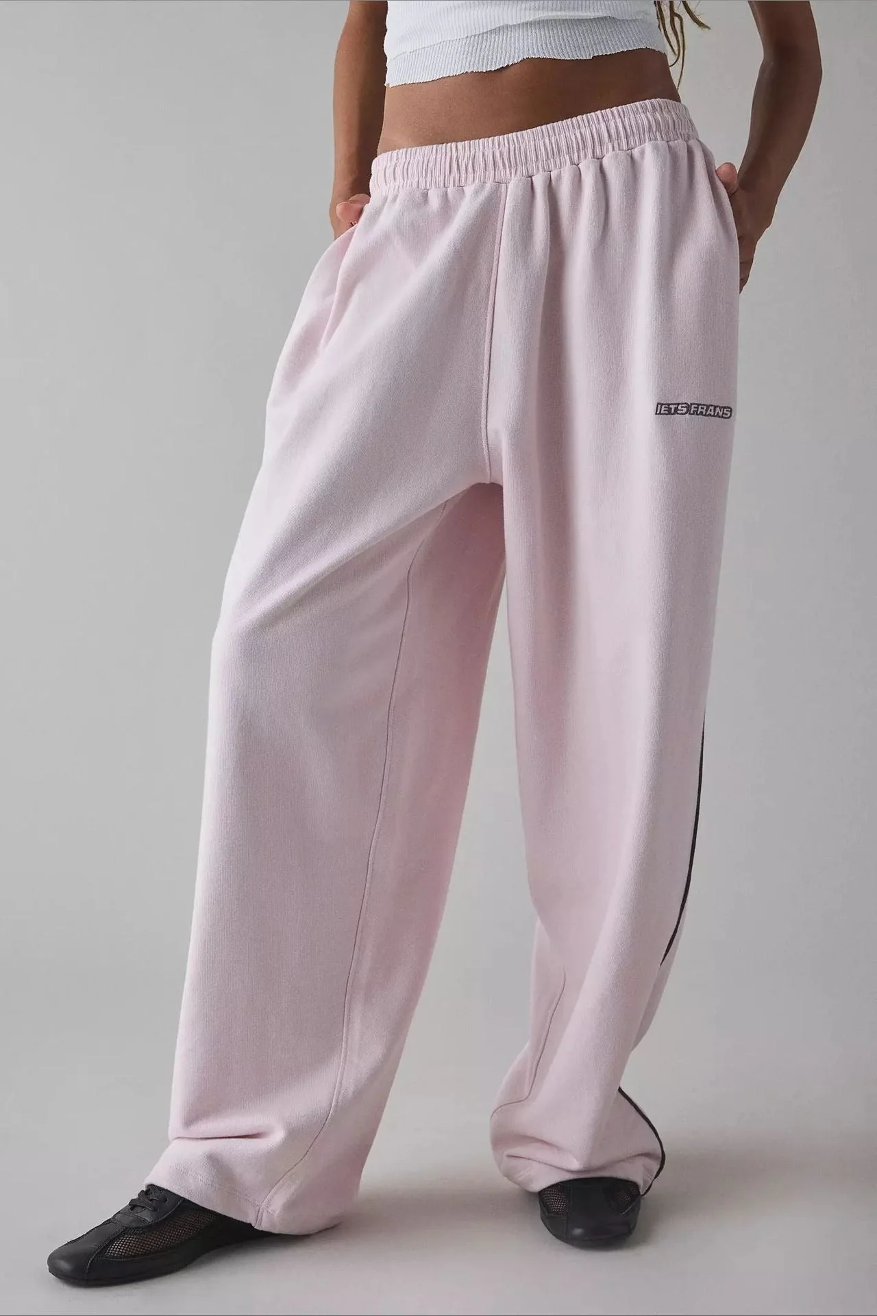 Elastic Waist Loose Fit Casual Pants - Image 4