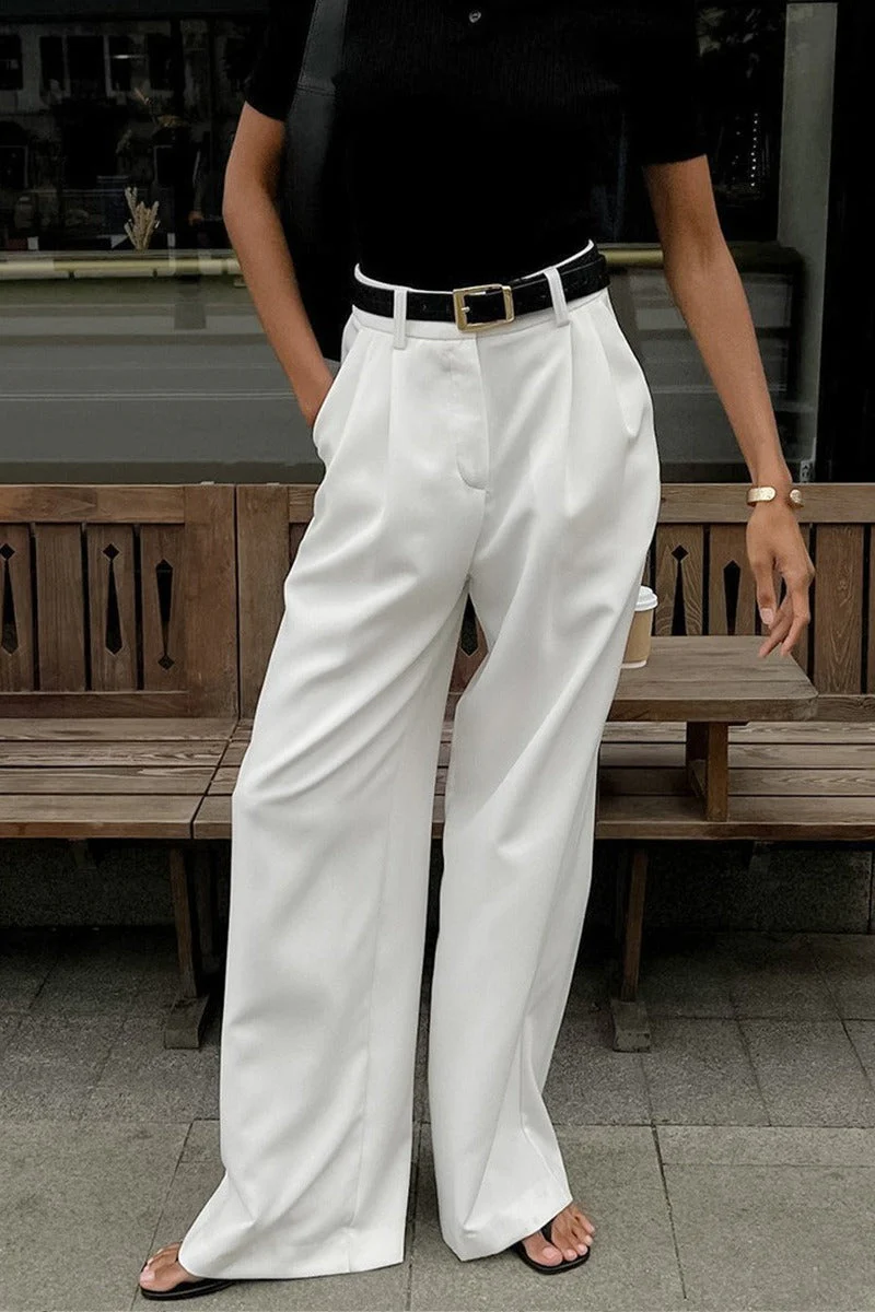 Versatile High Waist Wide Leg Pants - Image 3