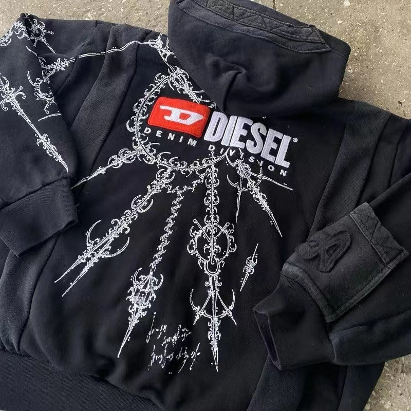 Y2K Street Style Zip Up Hoodie - Image 2