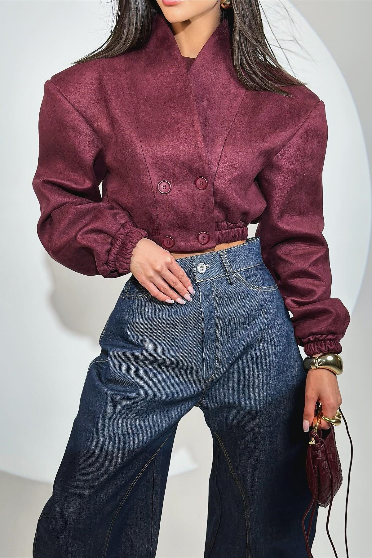 Double Breasted Slim Fit Coat - Image 3