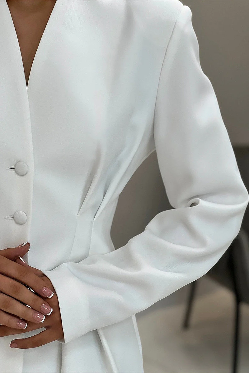 V Neck Waist Cinched Blazer - Image 7