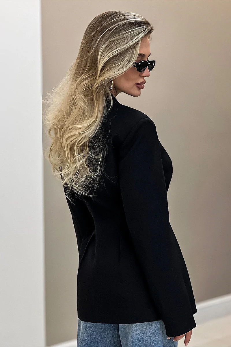 V Neck Waist Cinched Blazer - Image 9