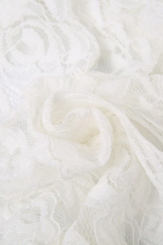 Rose Lace Asymmetrical Mini Skirt - Image 5