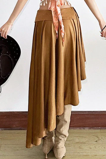 Printed Asymmetrical Slim Skirt - Image 4