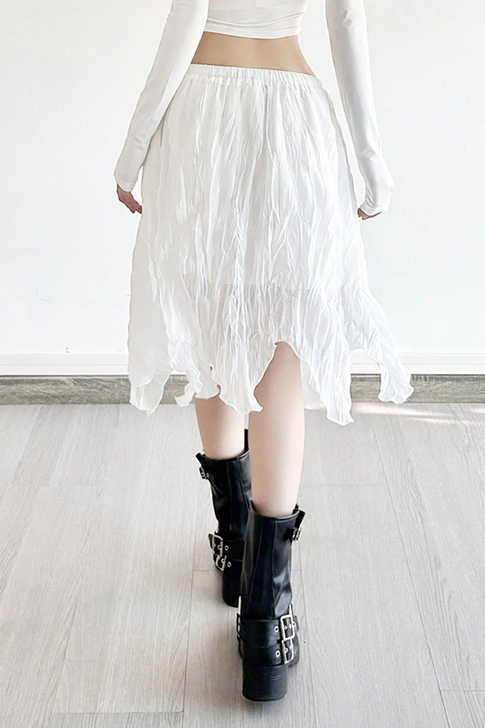 Beaded Asymmetrical Mini Skirt - Image 3