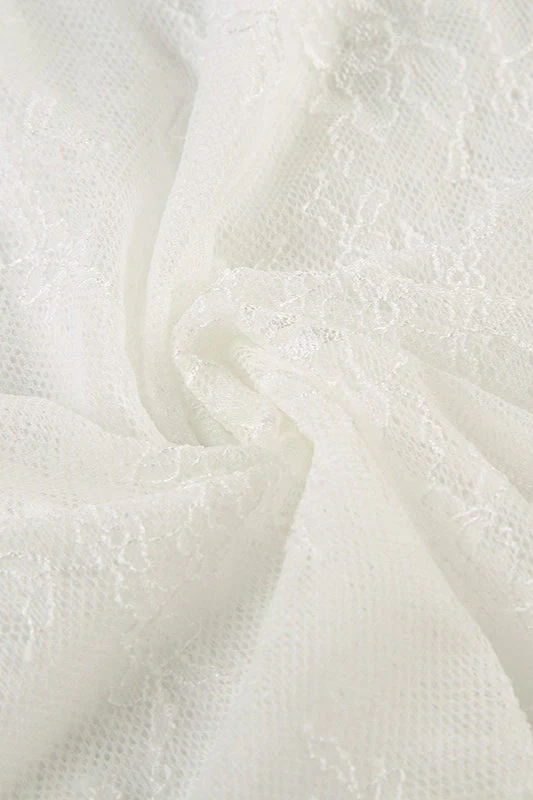 Ruffled Lace Asymmetrical Skirt - Image 4