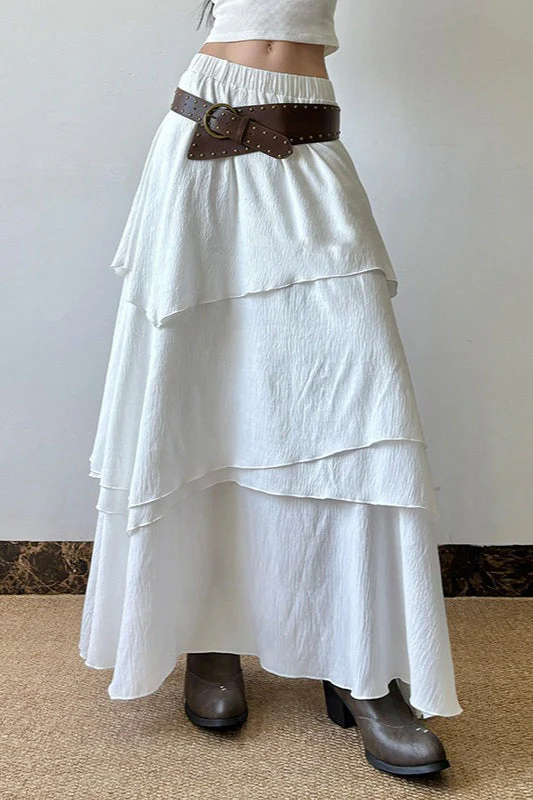 Asymmetrical A-Line Maxi Skirt - Image 2