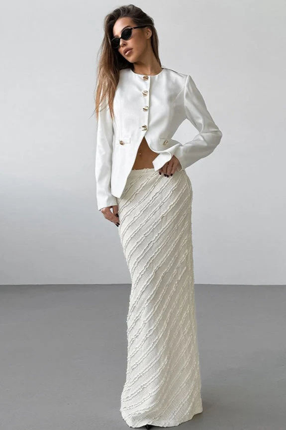 Knit Split Bodycon Maxi Skirt - Image 4
