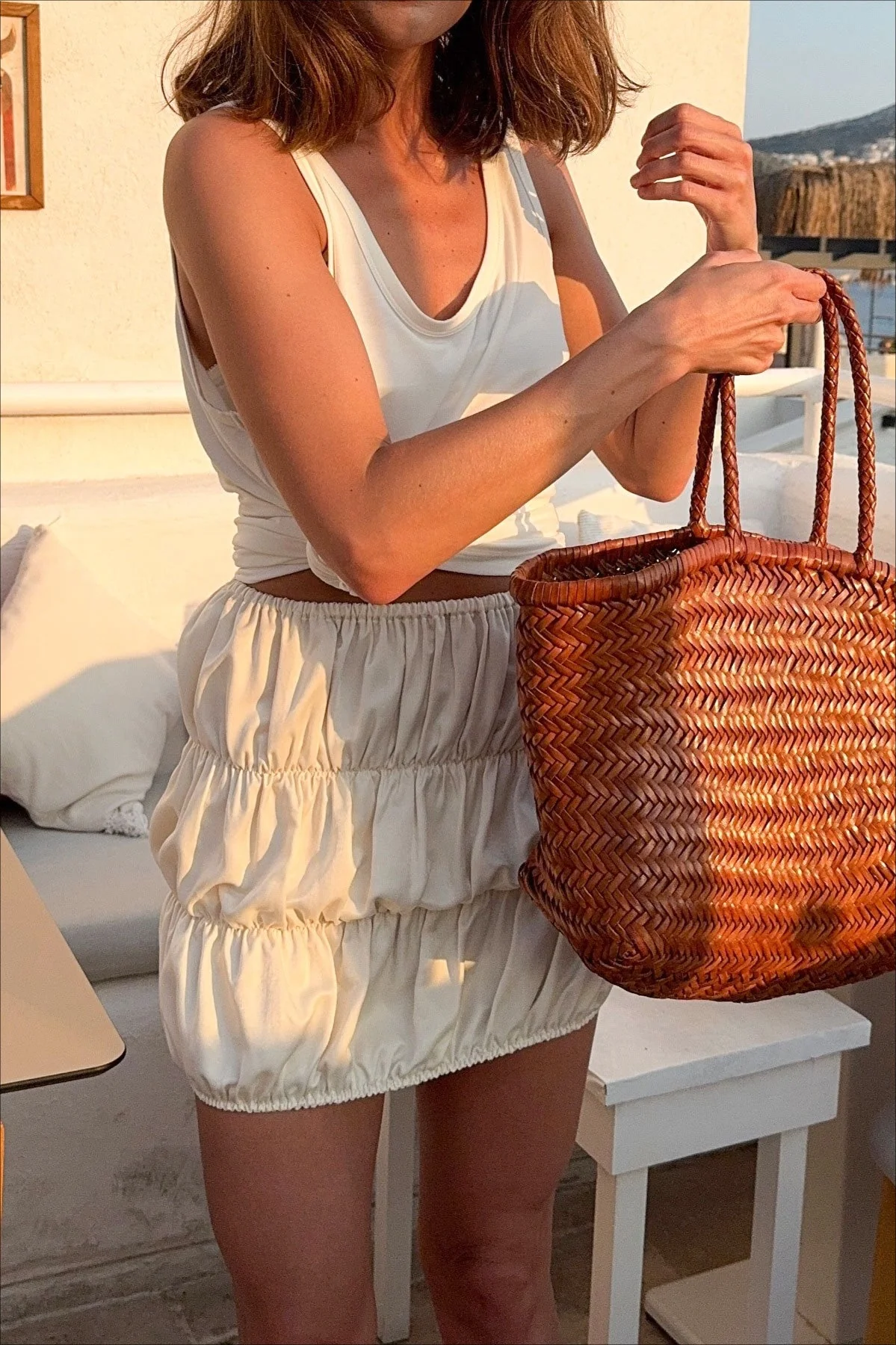 Casual High Waist Ruched Skirt - Image 3