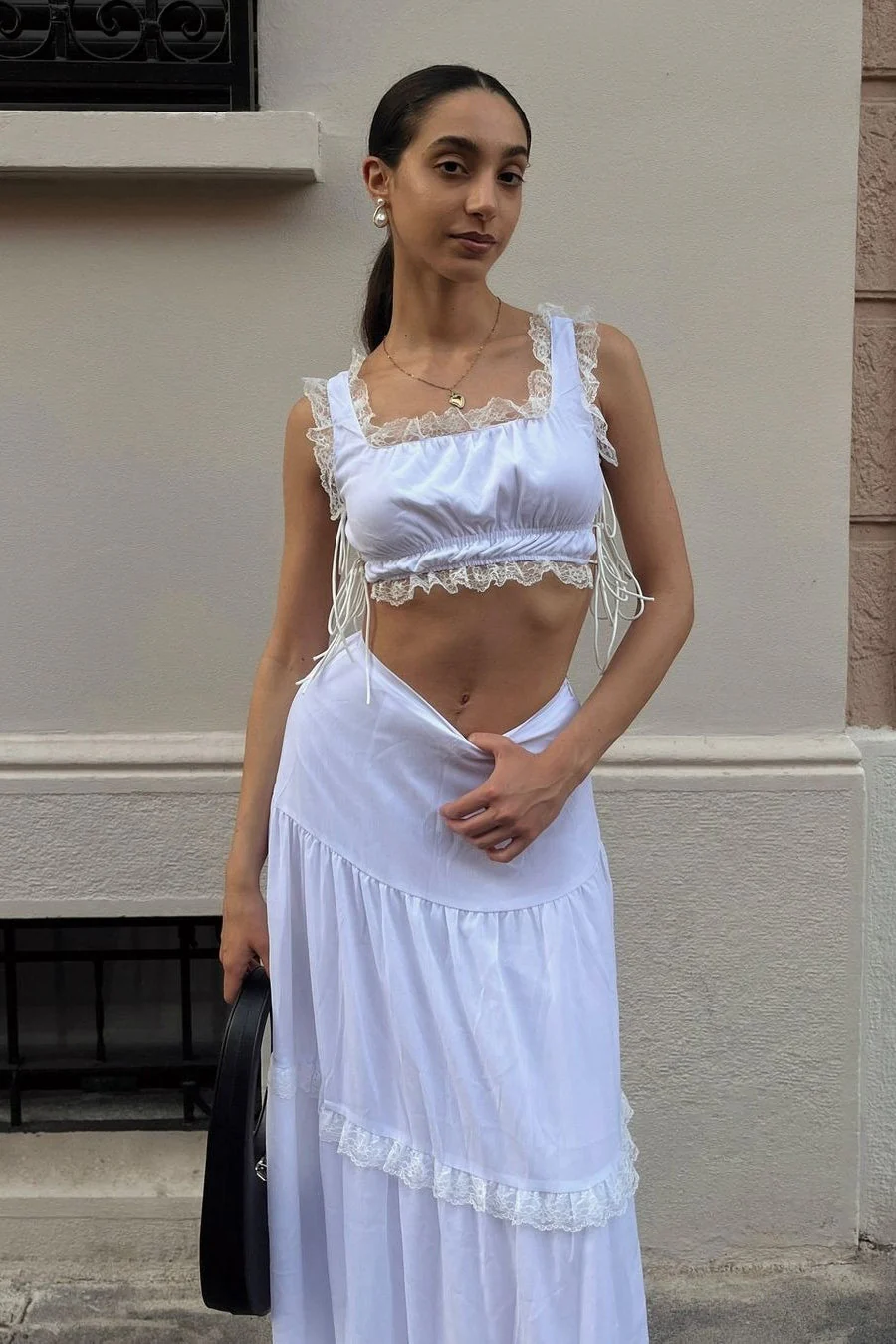 Casual Lace Panel Vacation Skirt - Image 2