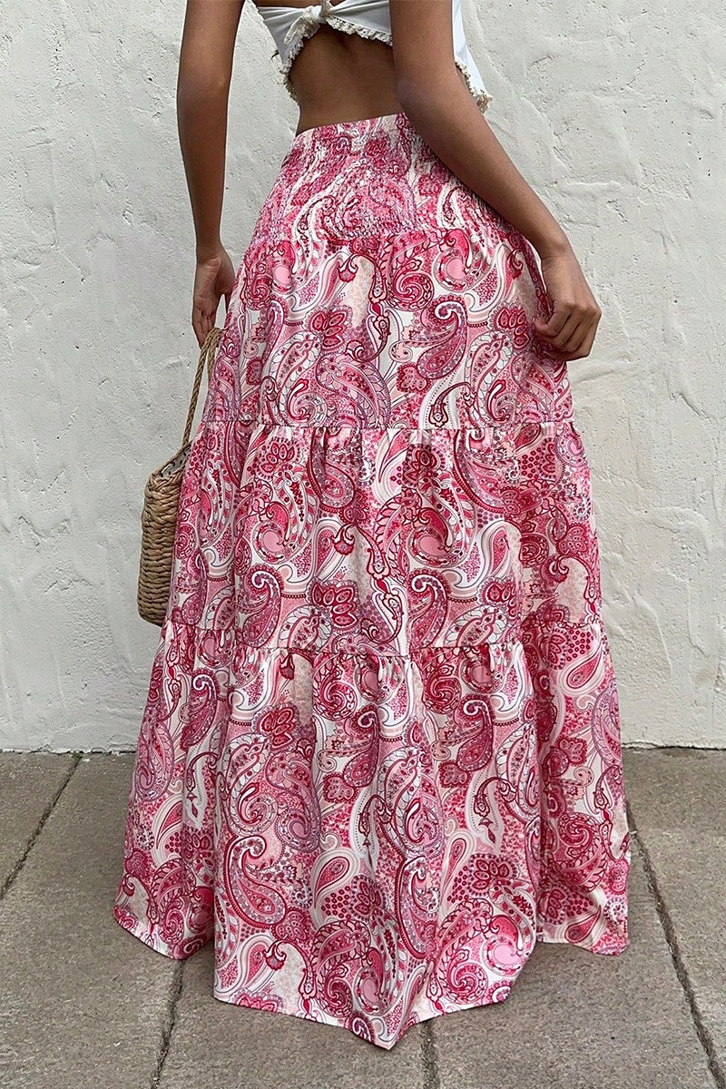 Boho Print A-Line Maxi Skirt - Image 3