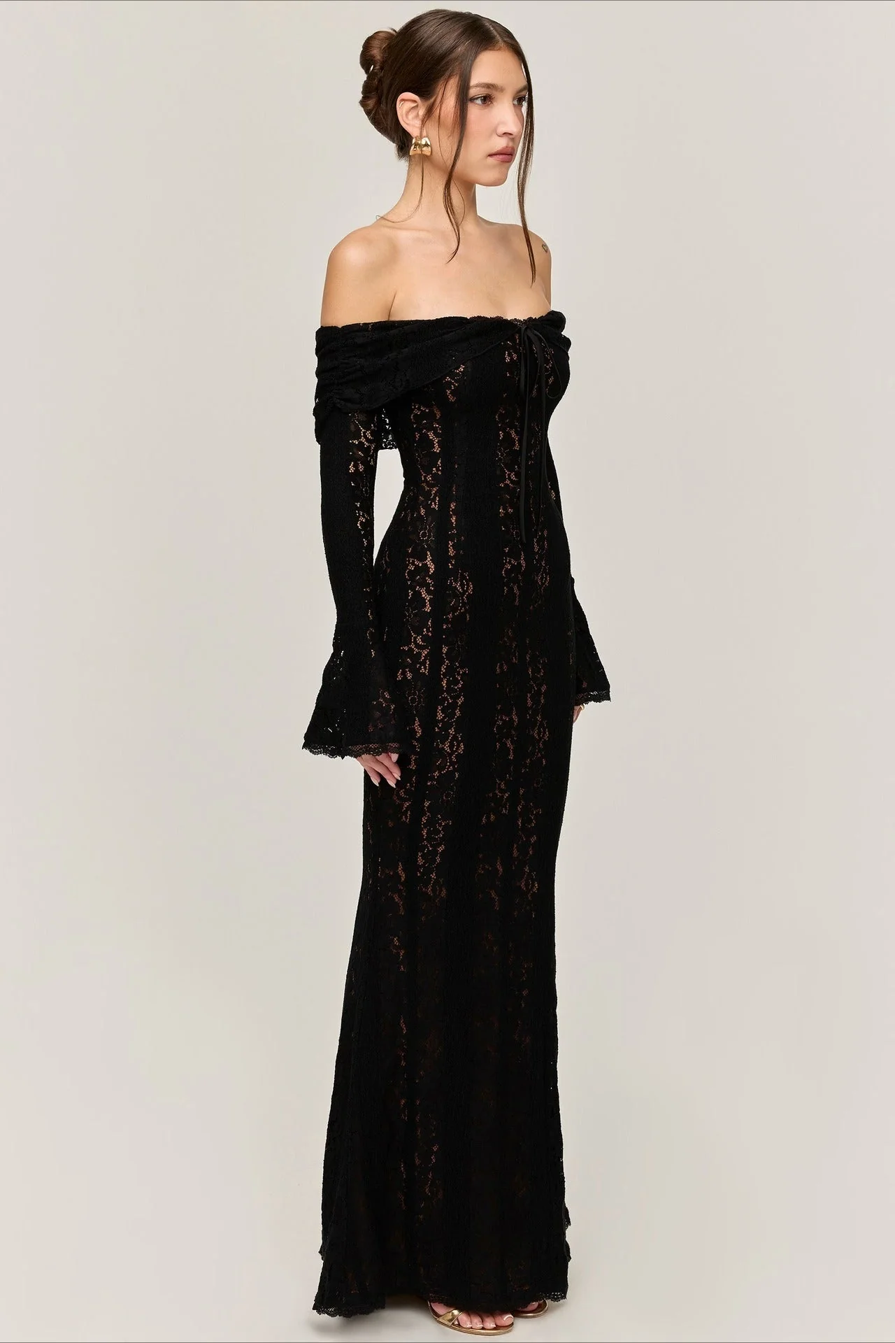 Strapless Lace Mermaid Maxi Dress - Image 6