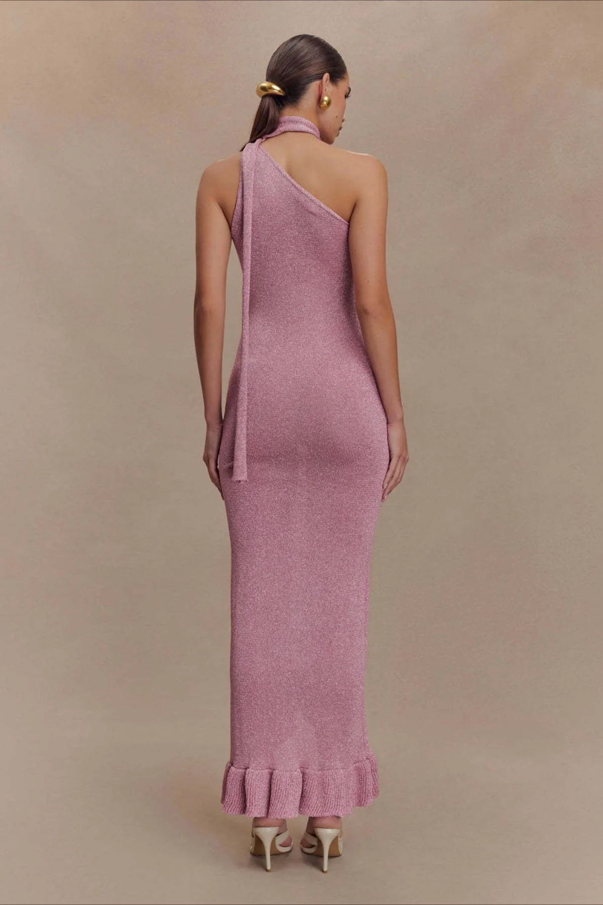 Knit Floral Ruffle Maxi Dress - Image 3