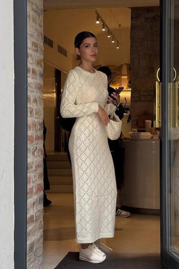 Long Sleeve Slim Fit Maxi Dress - Image 4