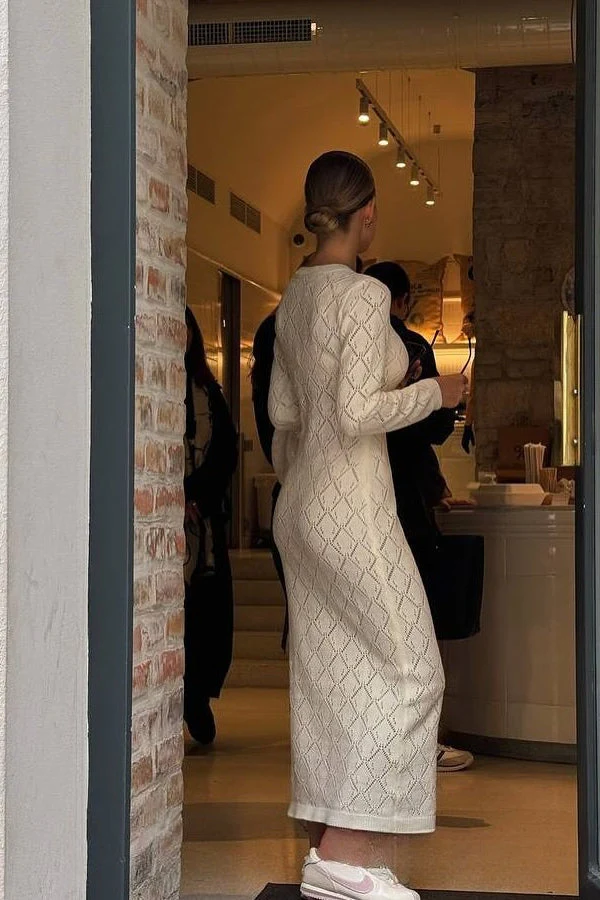 Long Sleeve Slim Fit Maxi Dress - Image 5