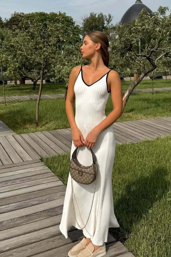 Color Block Cami Split Maxi Dress - Image 3