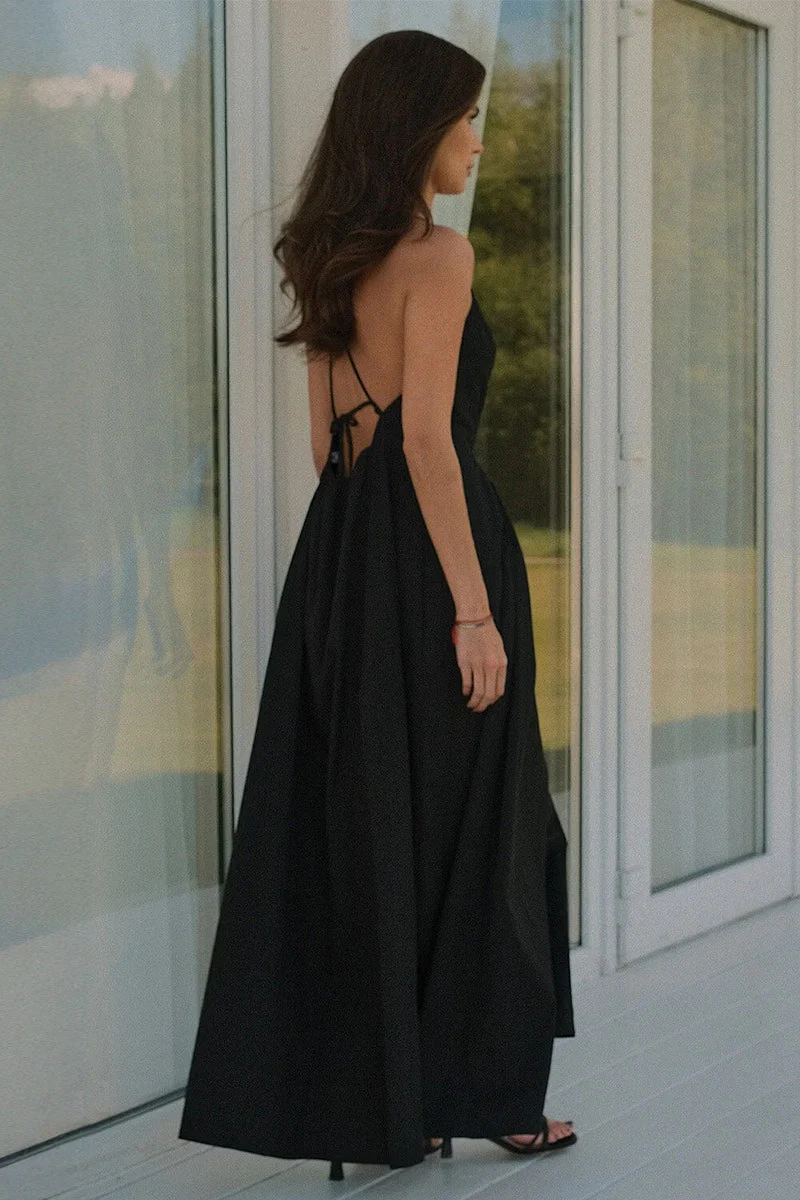 Cotton Sleeveless Backless Tie Maxi Dress - Image 3