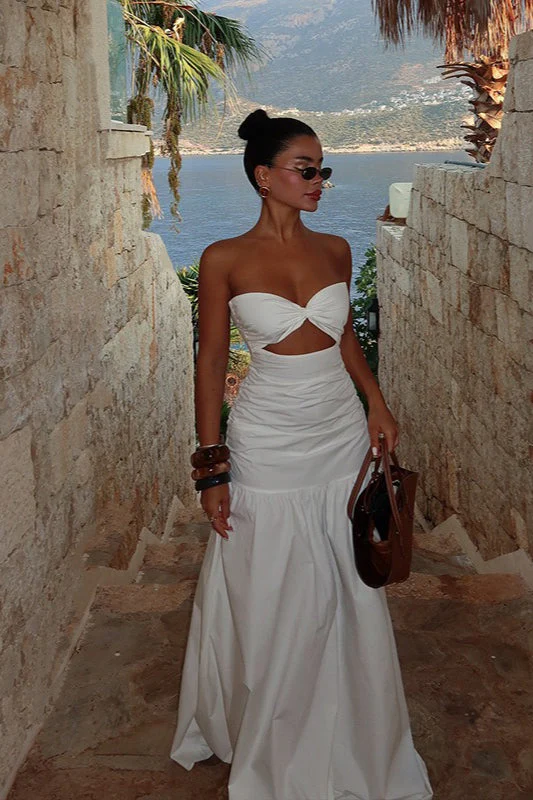 Strapless Hollow Out Beach Maxi Dress - Image 2