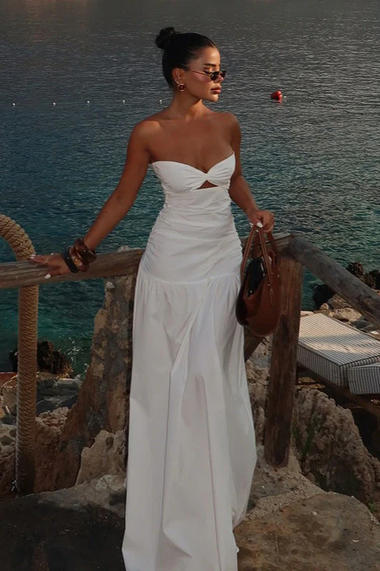 Strapless Hollow Out Beach Maxi Dress - Image 4