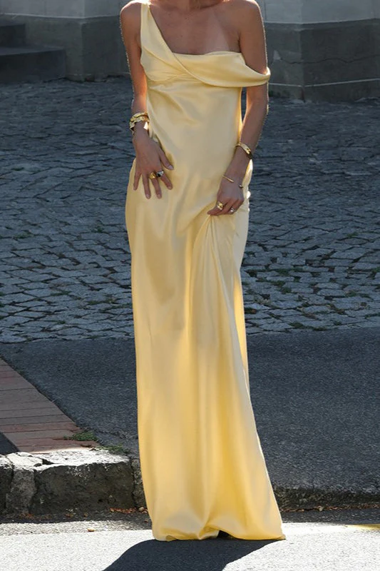 Satin Sleeveless Sexy Maxi Dress - Image 4