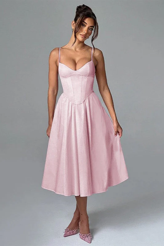 V-Neck Sleeveless Belted Bodycon Maxi Dress - Image 3