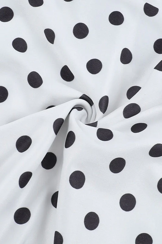 Polka Dot Sleeveless Bodycon Mermaid Maxi Dress - Image 5