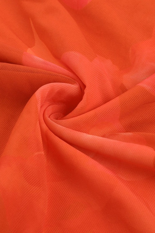 Strapless Tie-Detail Floral Mesh Maxi Dress - Image 5