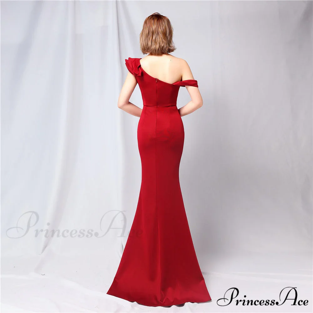 Delana Elegant Formal Charming One Shoulder Dress - Image 13