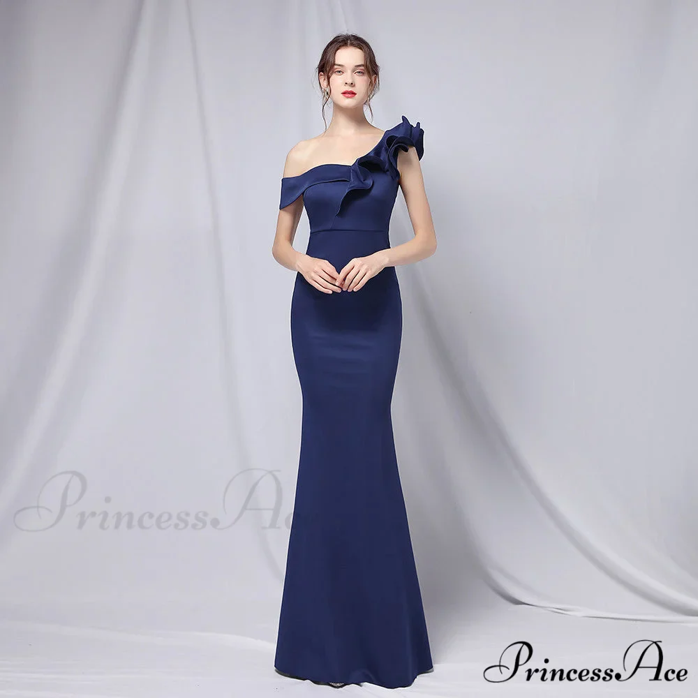 Delana Elegant Formal Charming One Shoulder Dress - Image 14