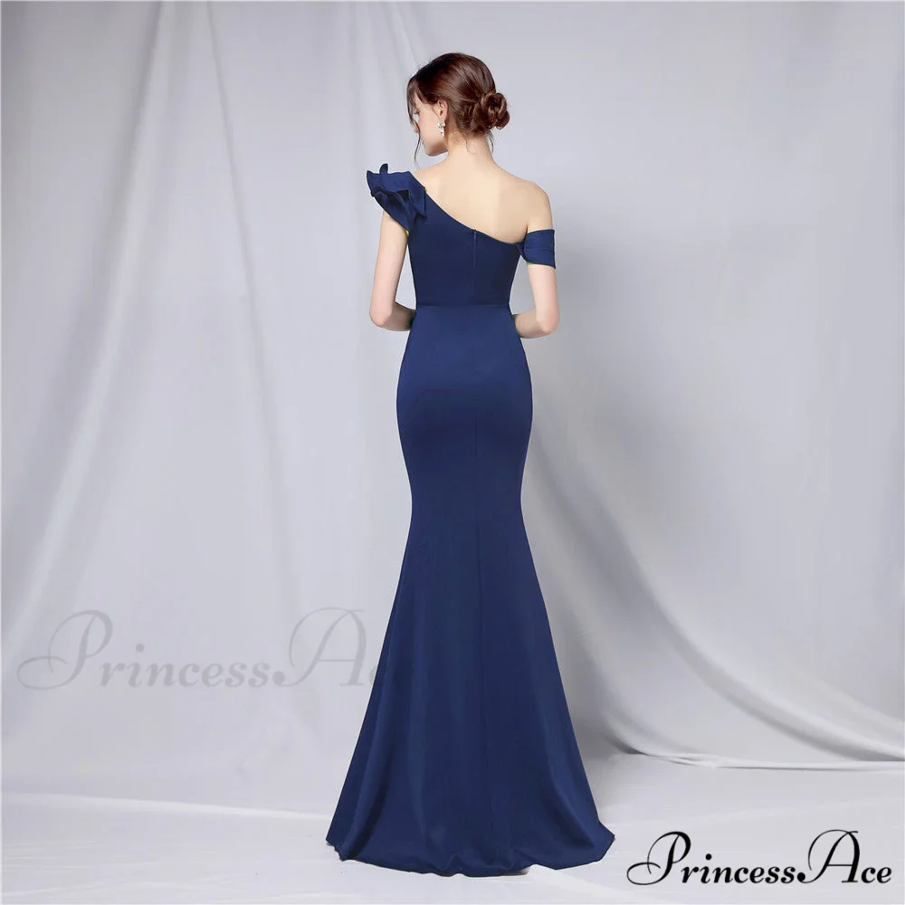 Delana Elegant Formal Charming One Shoulder Dress - Image 15