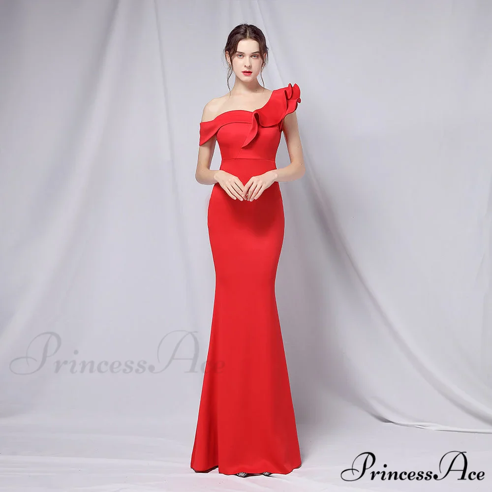 Delana Elegant Formal Charming One Shoulder Dress - Image 17