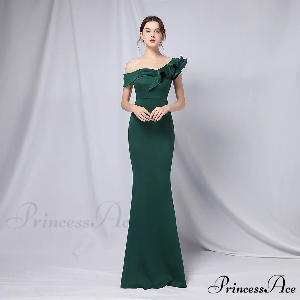 Delana Elegant Formal Charming One Shoulder Dress - Image 4