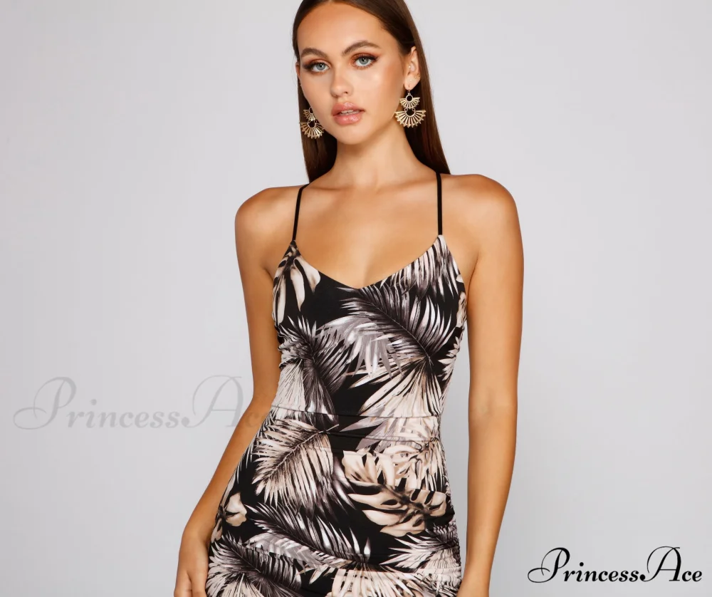 Tropical Dream Stylish Asymmetrical Maxi Dress - Image 4