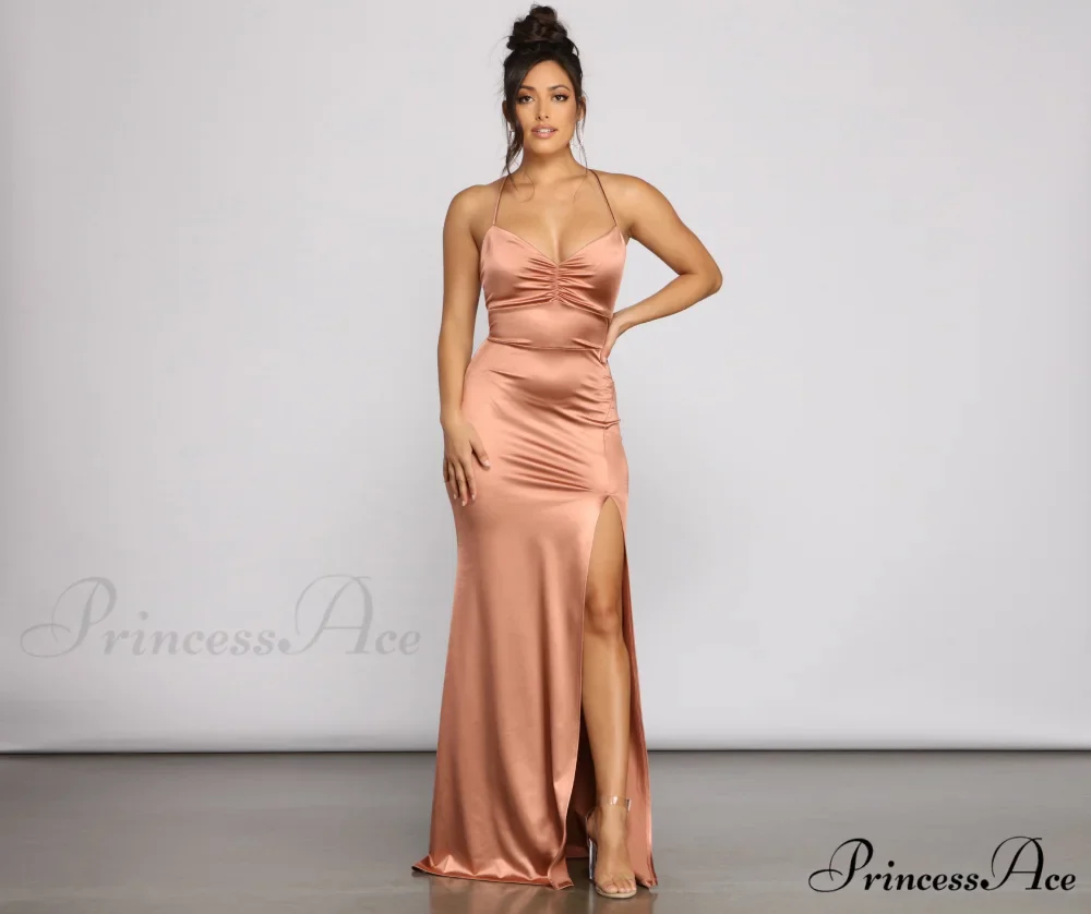 Yara Formal Stylish Lace-Up Mermaid Dress - Image 2