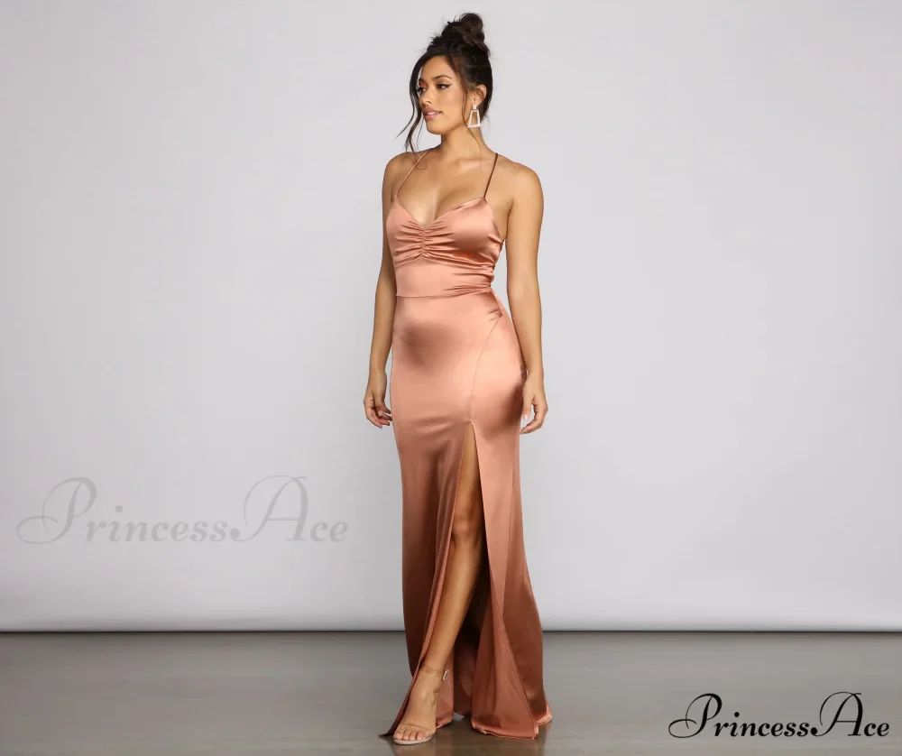 Yara Formal Stylish Lace-Up Mermaid Dress - Image 4