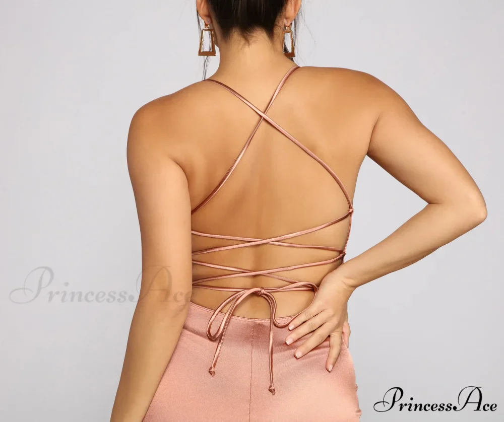 Yara Formal Stylish Lace-Up Mermaid Dress - Image 5