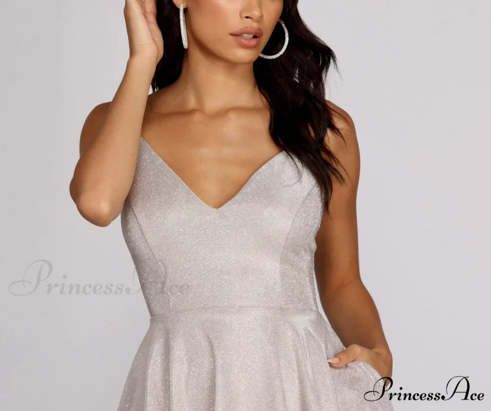 Gigi Glitter Stylish Skater Dress - Image 3