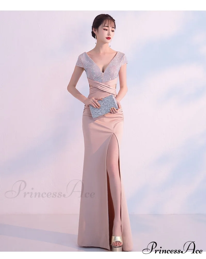Isabella Formal Stylish High Slit Dress - Image 13