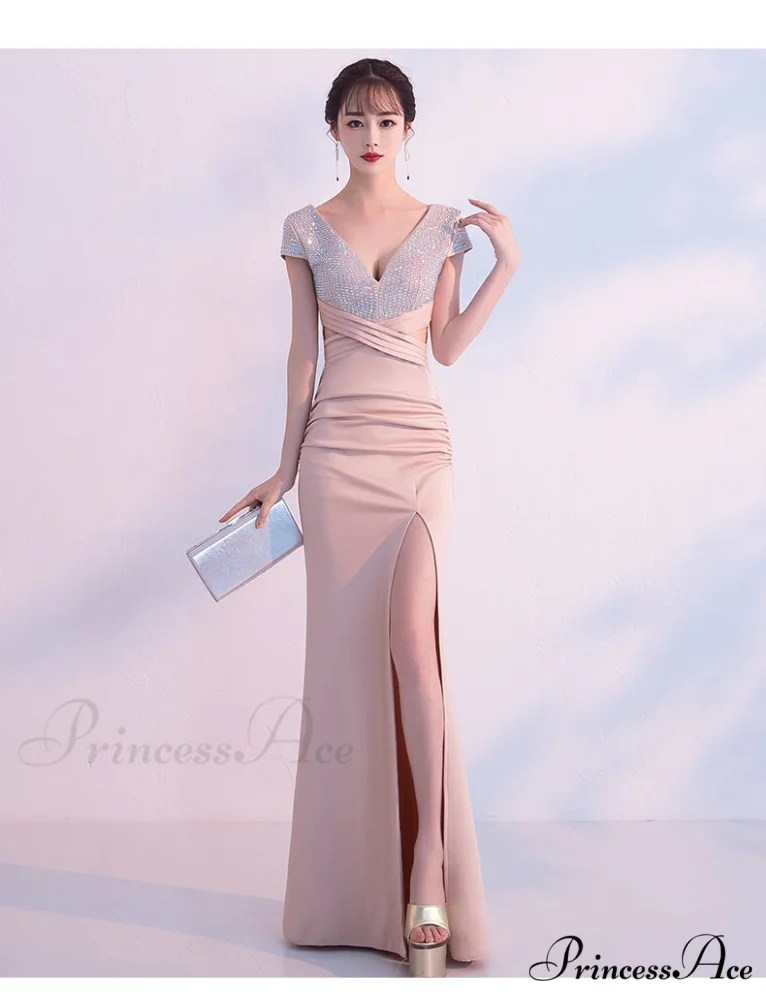 Isabella Formal Stylish High Slit Dress - Image 15