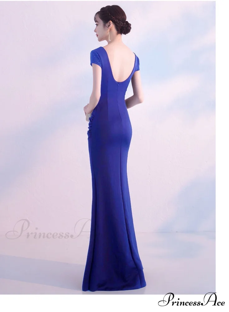 Isabella Formal Stylish High Slit Dress - Image 17