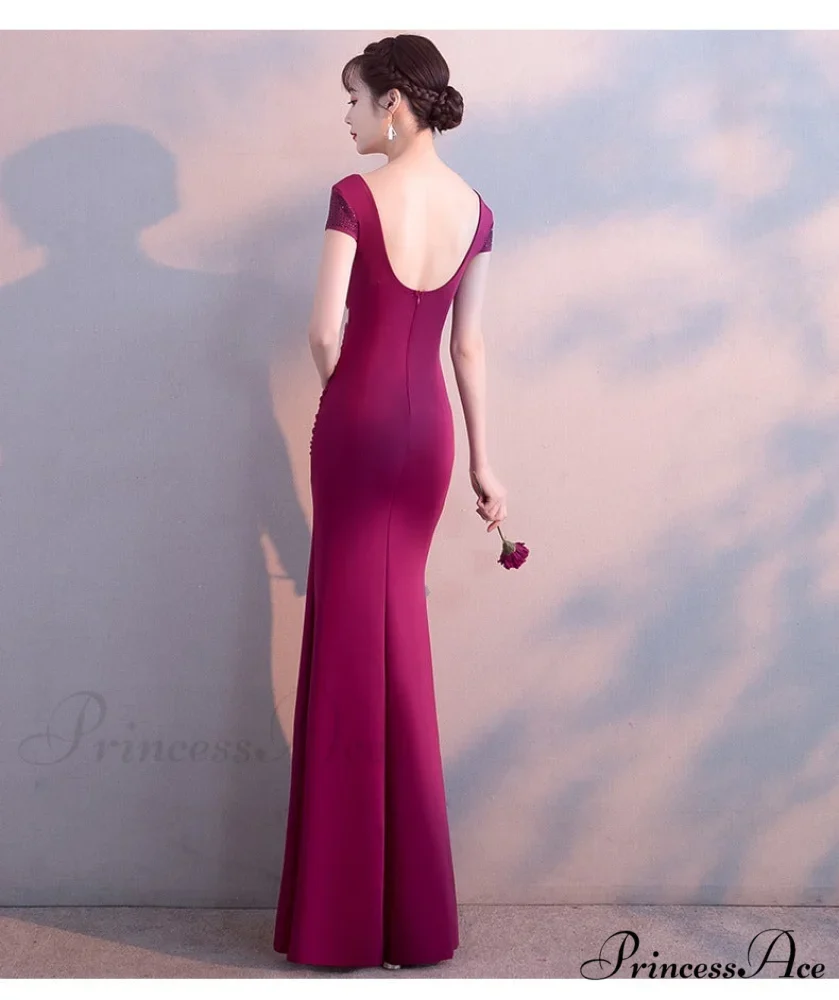 Isabella Formal Stylish High Slit Dress - Image 18
